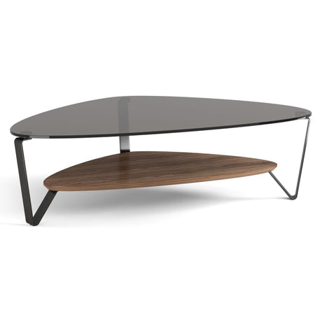 BDi Dino Coffee Table in Natural Walnut, on white, Large size