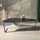 BDi Dino Coffee Table in Stone, in a room setting, Large size