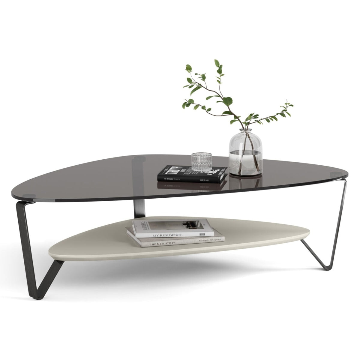 BDi Dino Coffee Table in Stone, on white, Large size