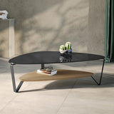 BDi Dino Coffee Table in Washed Oak, in a room setting