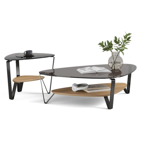BDi Dino Coffee Table in Washed Oak, on white