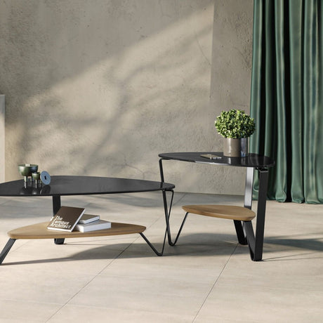 BDi Dino 1367 End Table in Washed Oak, in a room setting