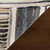 Dash & Albert Diora Denim Bohemian Striped Rug in White, photo 2