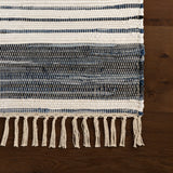 Dash & Albert Diora Denim Bohemian Striped Rug in White, photo 3