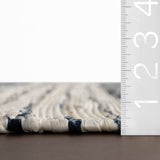 Dash & Albert Diora Denim Bohemian Striped Rug in White, photo 4