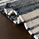 Dash & Albert Diora Denim Bohemian Striped Rug in White, photo 5