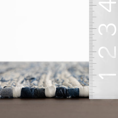 Dash & Albert Dira Denim Bohemian Diamond Rug in Blue, photo 4
