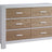 White Brushed Oak with Natural Oak | Rustico Moderno Double Dresser | Valley Ridge Furniture