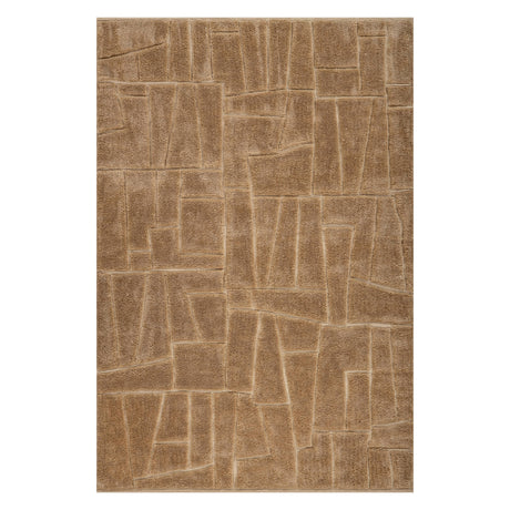 Dash & Albert Drela Abstract Bohemian Rug in Brown, on white