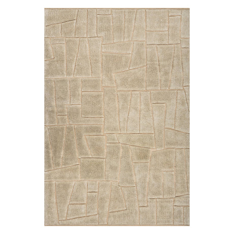 Dash & Albert Drela Abstract Bohemian Rug in Ivory, on white