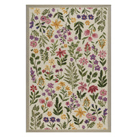 Dash & Albert Duskan Floral Indoor/Outdoor Rug in Multicolour, on white