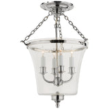 Sussex Semi-Flush Bell Jar Lantern