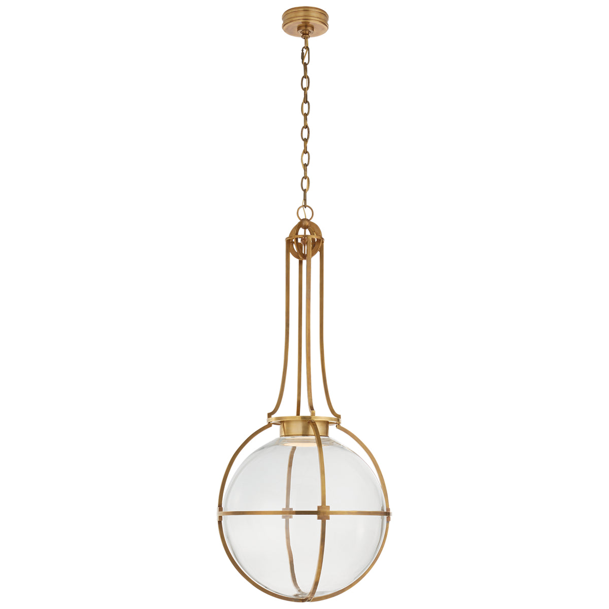 Gracie Large Captured Globe Pendant with Clear Glass