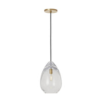 Alina One Light Pendant — 12.00", Clear