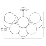 Shine 13 Light Flush Mount