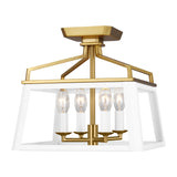 Four Light Flush Mount — 11.25", 60 W