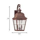 Chatham Two Light Outdoor Wall Lantern