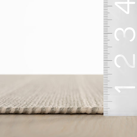 Dash & Albert Marlo Handwoven Indoor/Outdoor Rug in Platinum, pile height