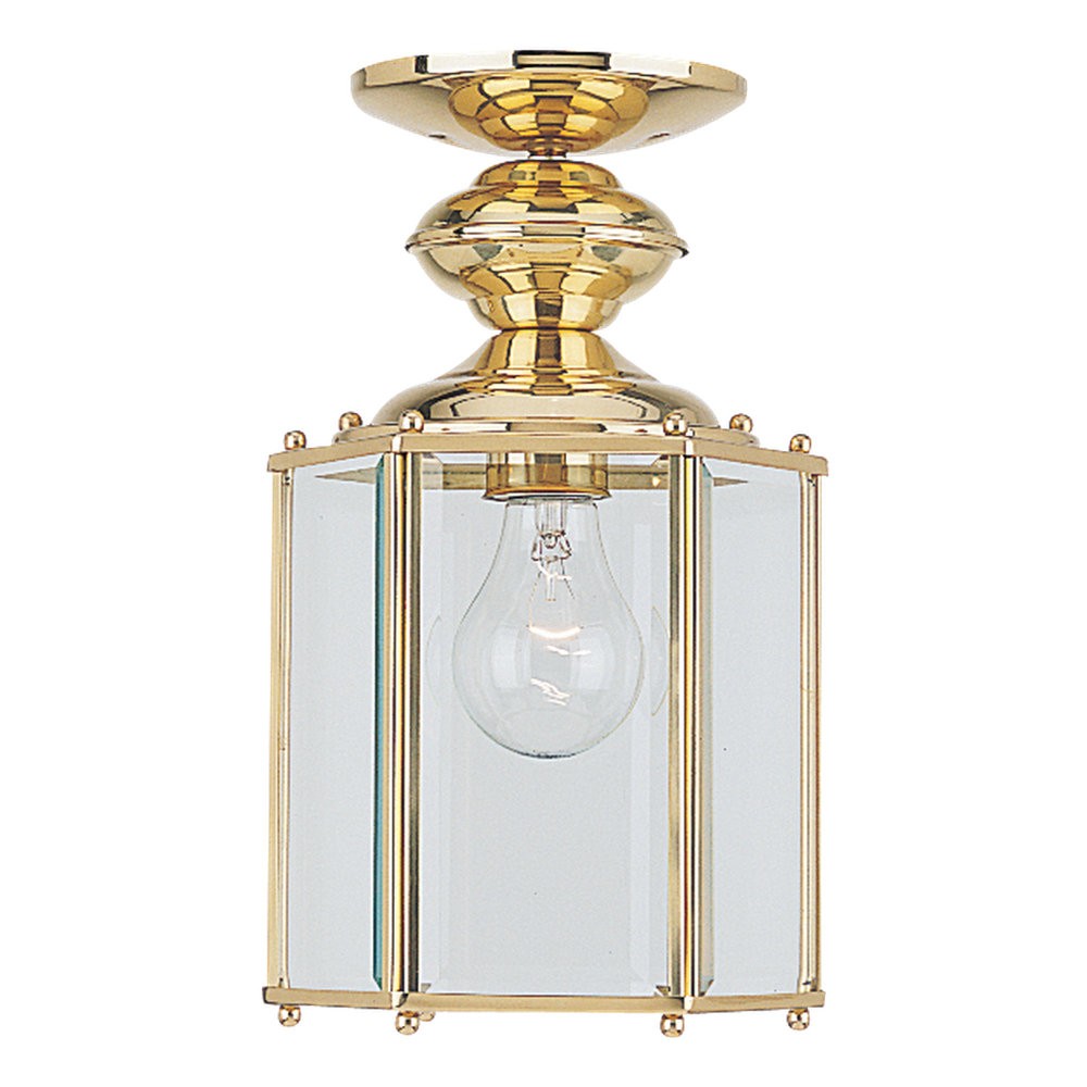 One Light Outdoor Semi-Flush Convertible Pendant
