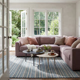 Dash & Albert Brindle Stripe Hand Loom Knotted Wool Rug in Blue, photo 2