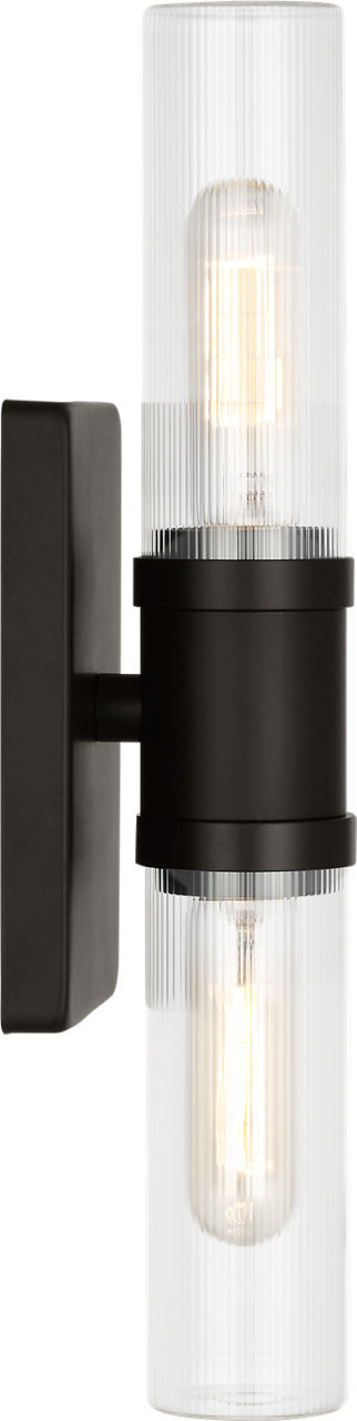Keaton 16" Bath Sconce — Clear Fluted