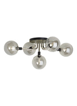 Viaggio Five Light Flush Mount — Smoke