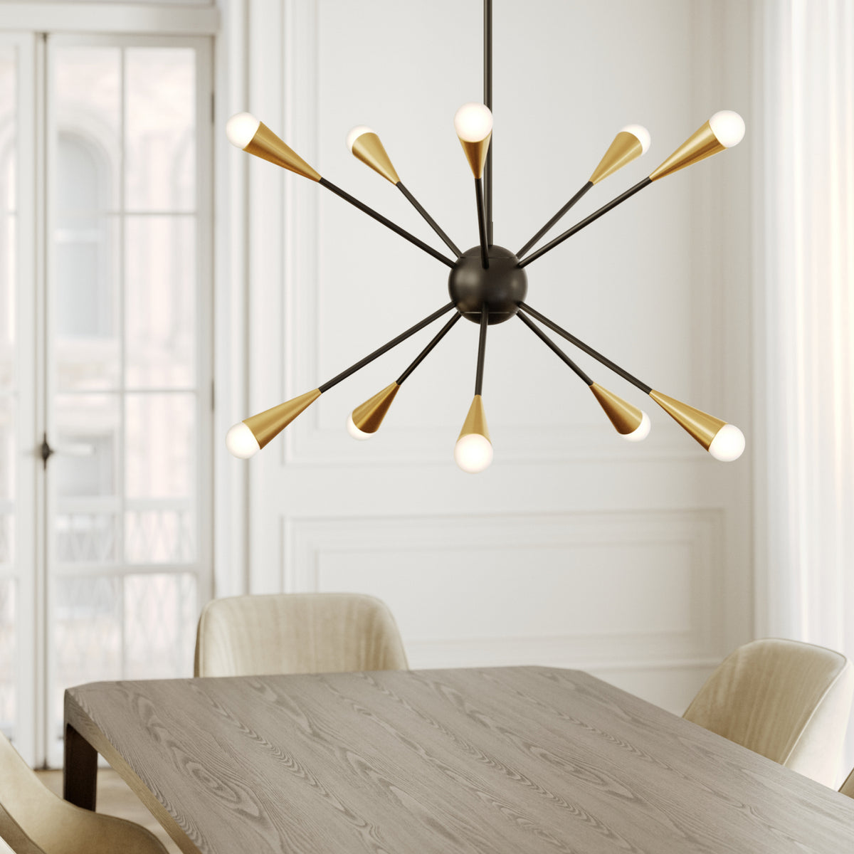 Ten Light Chandelier — 27.25"