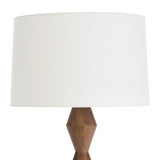 Crew Walnut Buffet Lamp (Natural Linen Shade)