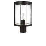 Luning 13 One Light Outdoor Post Lantern — Clear Glass