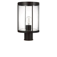 Luning 13 One Light Outdoor Post Lantern — Clear Glass