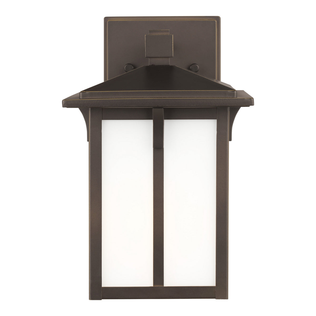 Tomek 1-Light Small Wall Lantern — Etched / White Inside