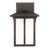 Tomek 1-Light Small Wall Lantern — Etched / White Inside