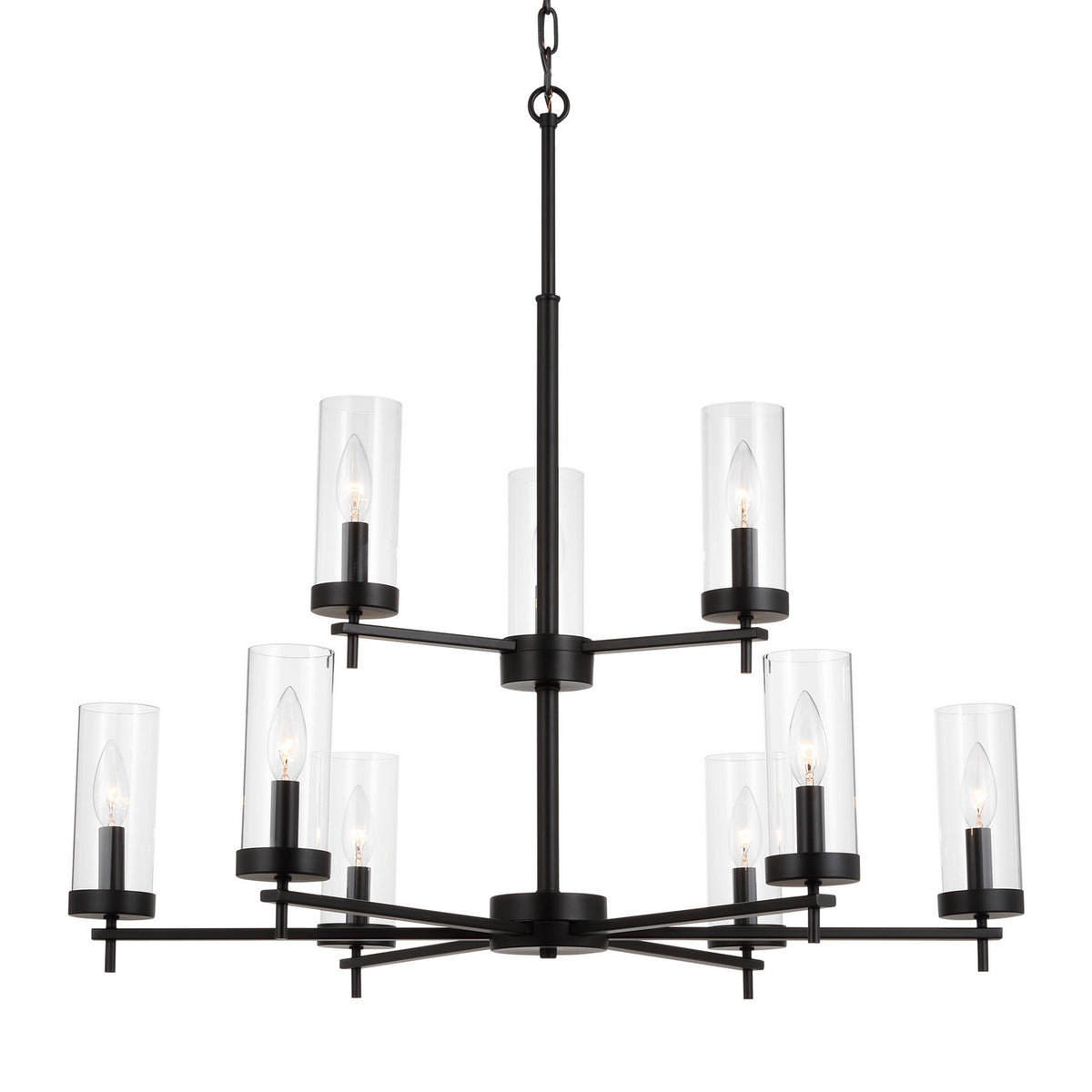 Nine Light Chandelier — 30.25", 60 W