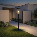 Luning 13 One Light Outdoor Post Lantern — Clear Glass