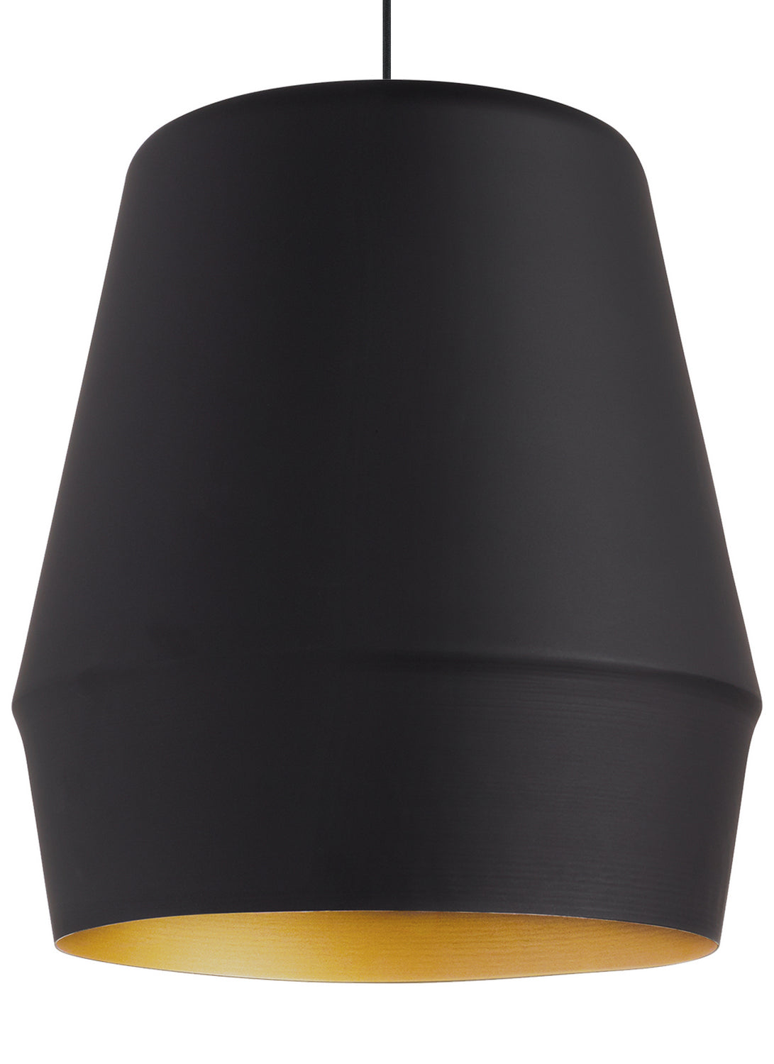 Allea One Light Pendant — Black/Gold