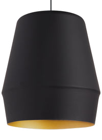Allea One Light Pendant — Black/Gold