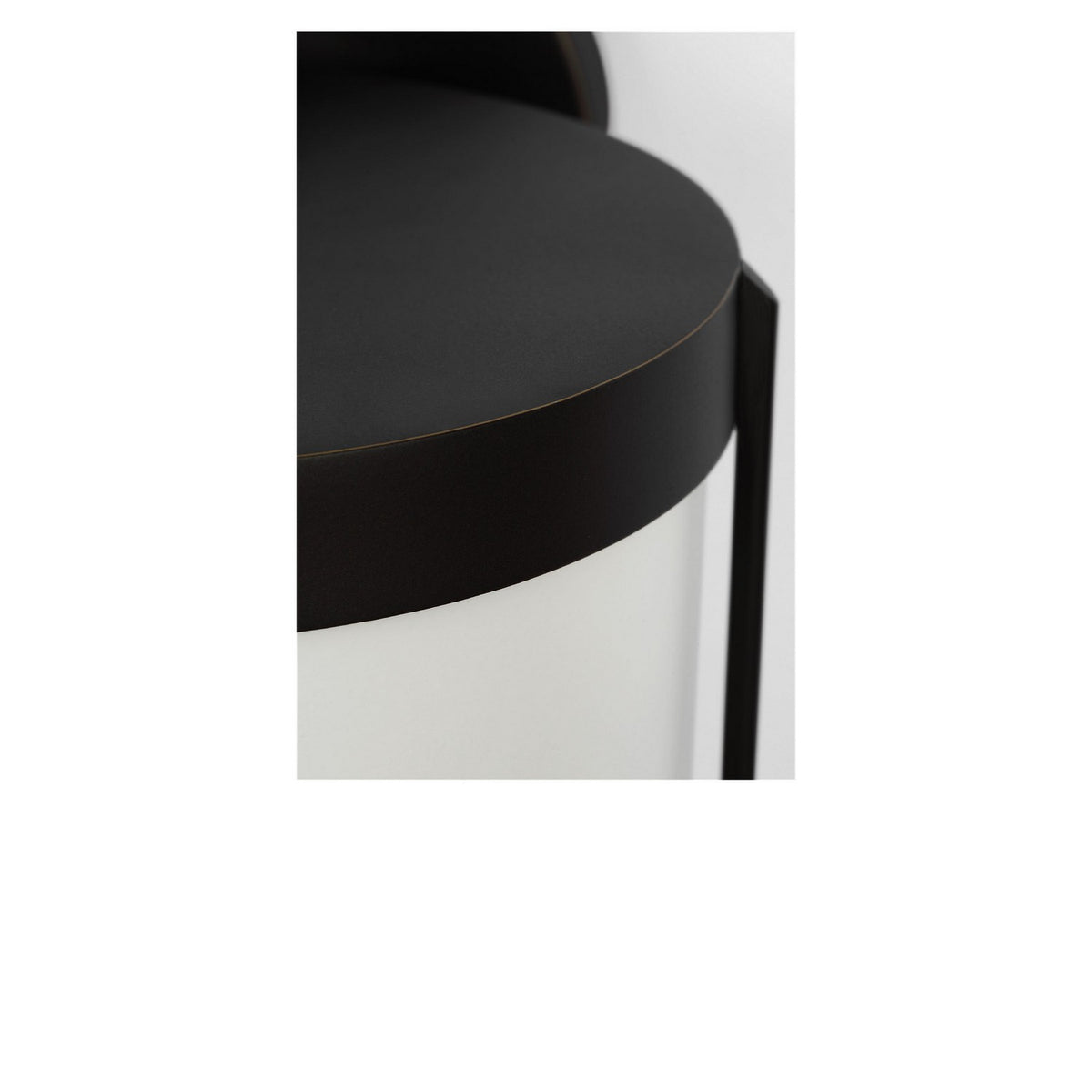 Luning Medium Lantern — White Aluminum Shade