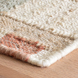 Dash & Albert Mosaic Handwoven Jute Rug in Multicolour, corner detail