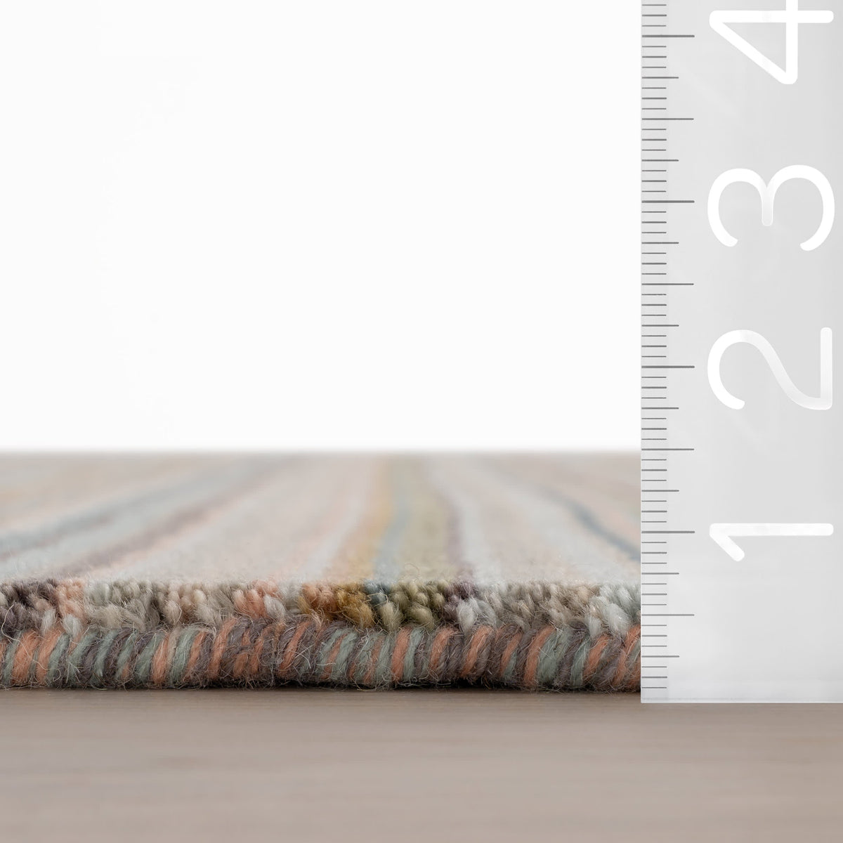 Dash & Albert Brindle Stripe Hand Loom Knotted Wool Rug in Clay, photo 6