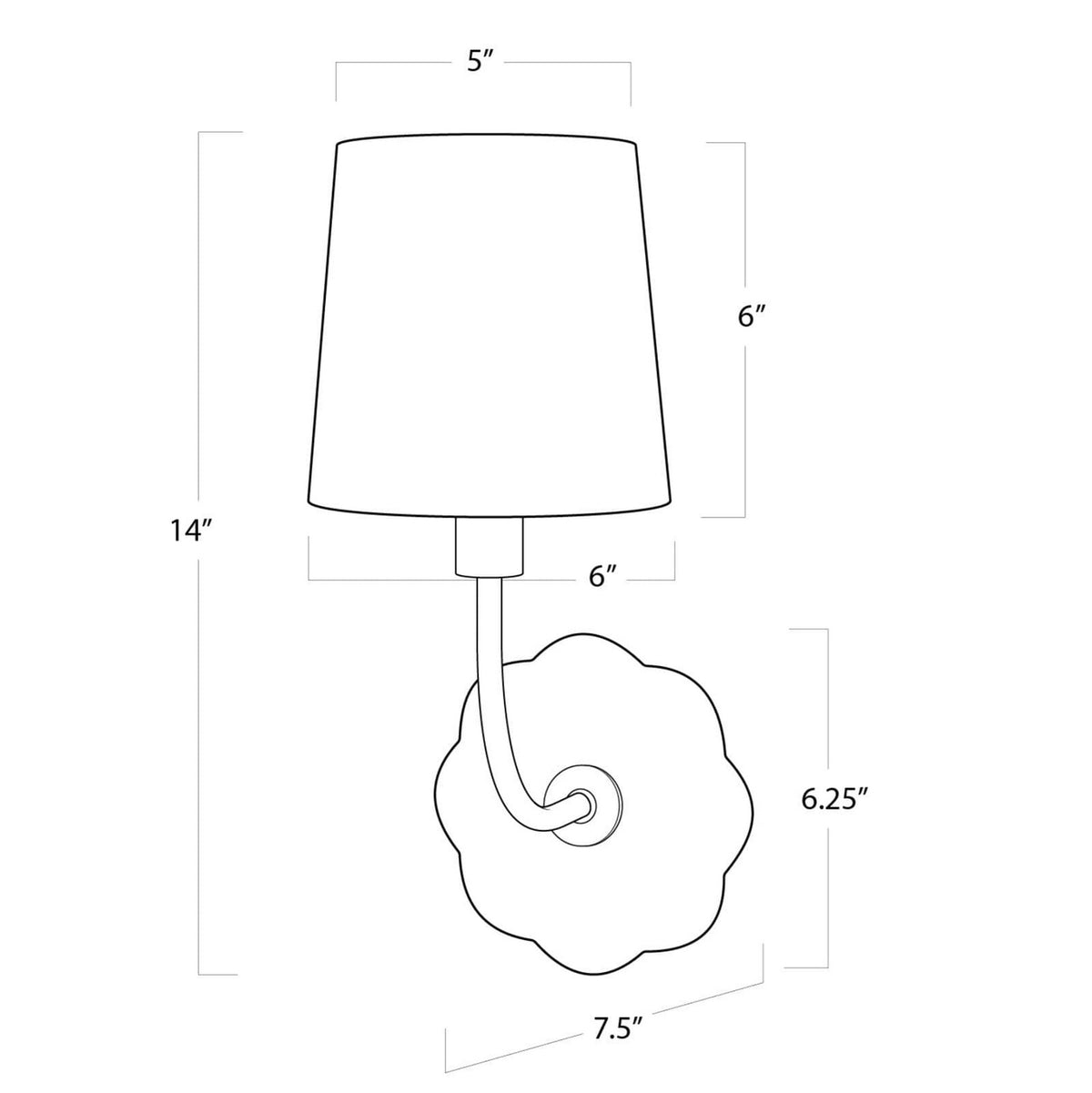 Camilla One Light Wall Sconce