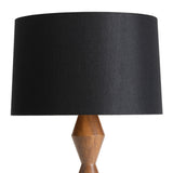 Crew Walnut Buffet Lamp (Black Shade)