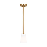 Miles One Light Pendant — Etched white glass