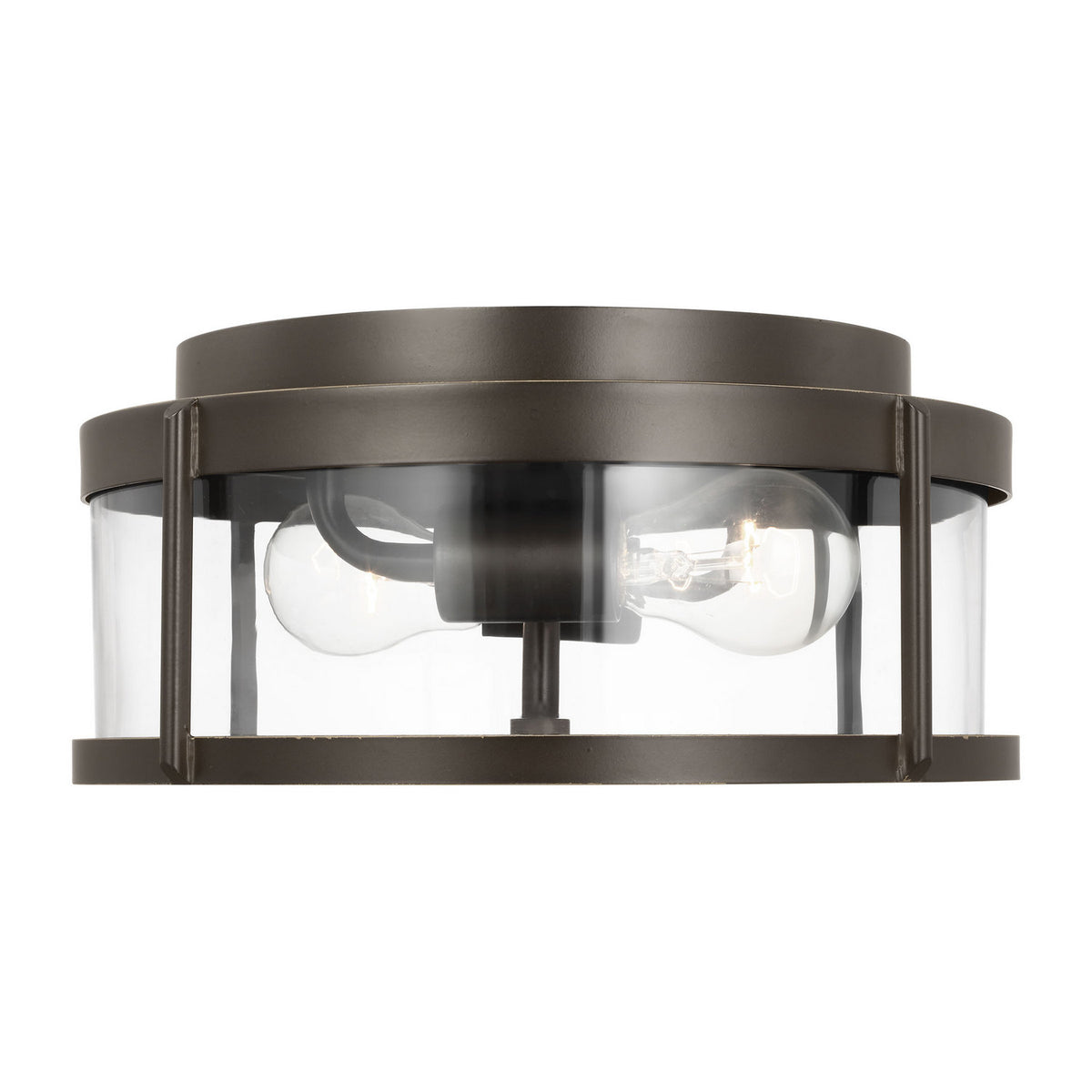Luning Two Light Flush Mount — Clear