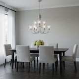 Miles Nine Light Chandelier — Clear