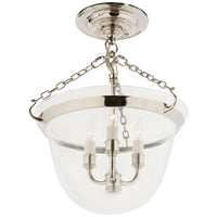 Country Semi-Flush Bell Jar Lantern