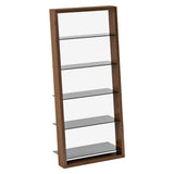 BDi Eileen 5166 Leaning Book Shelf in Natural Walnut, on white
