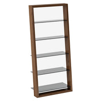 BDi Eileen 5166 Leaning Book Shelf in Natural Walnut, on white