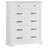 White Brushed Oak | Emerson 5 Drawer Dresser | Valley Ridge Furniture