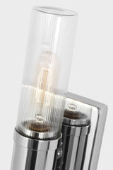Keaton 16" Bath Sconce — Clear Fluted