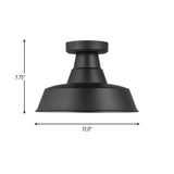 One Light Outdoor Flush Mount — 7.75", 75 W